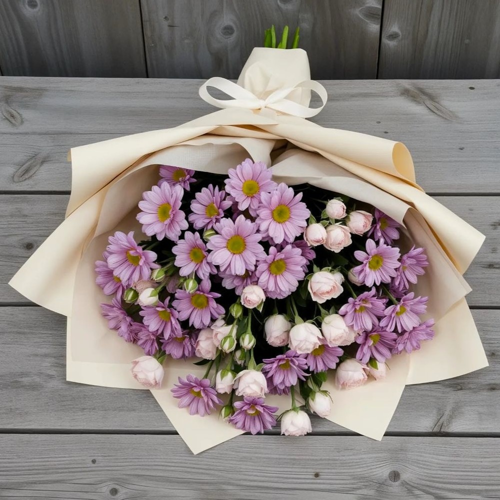 Букет цветов из: Розы и Хризантемы в Таврическом