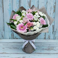 Букет цветов из:  Герберы, Альстромерии и Хризантемы #REPLACE_PRED# Таврическом