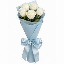 Букет 5 Белых роз Проуд в Таврическом