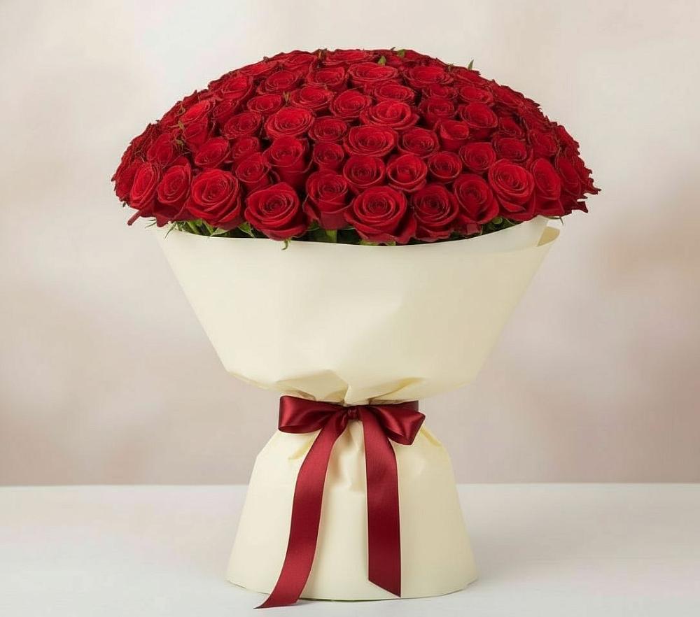 Букет 101 Красная роза Милано в Таврическом