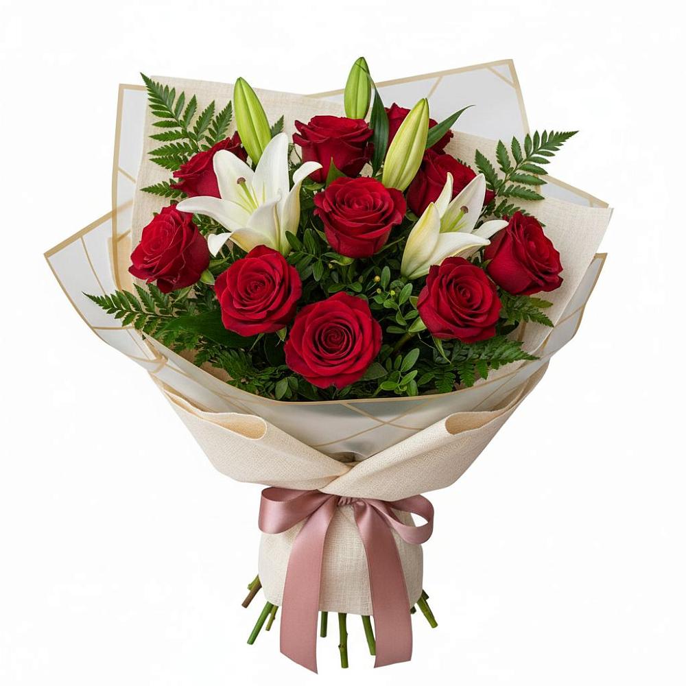 Букет цветов из: Лилии и Розы в Таврическом