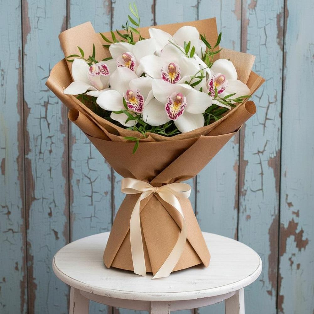 Букет цветов из: Орхидеи и Розы в Таврическом