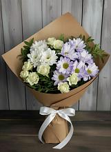 Букет цветов из:  Хризантемы и Розы #REPLACE_PRED# Таврическом