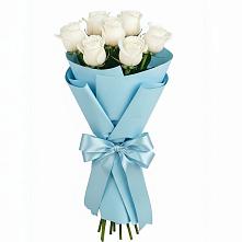 Букет 7 белых роз Проуд в Таврическом