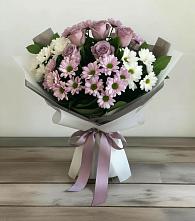 Букет цветов из:  Хризантемы и Розы #REPLACE_PRED# Таврическом