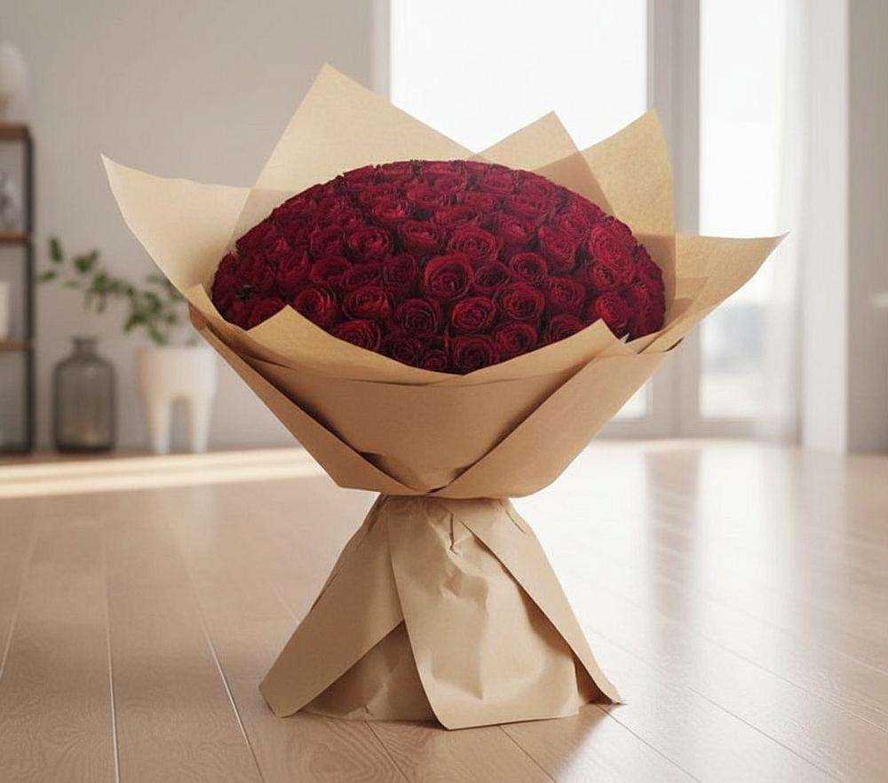 Букет 101 Красная роза в Таврическом