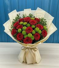 Букет цветов из:  Розы и Хризантемы в Таврическом