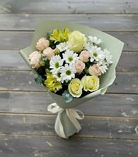 Букет цветов из:  Альстромерии, Розы и Хризантемы в Таврическом