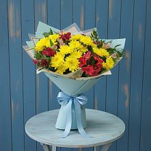 Букет цветов из:  Альстромерии и Хризантемы в Таврическом