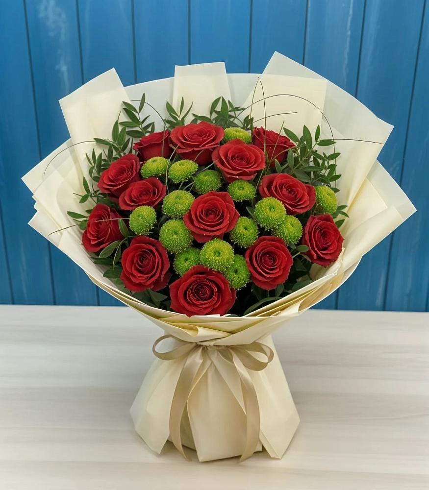 Букет цветов из: Розы и Хризантемы в Таврическом