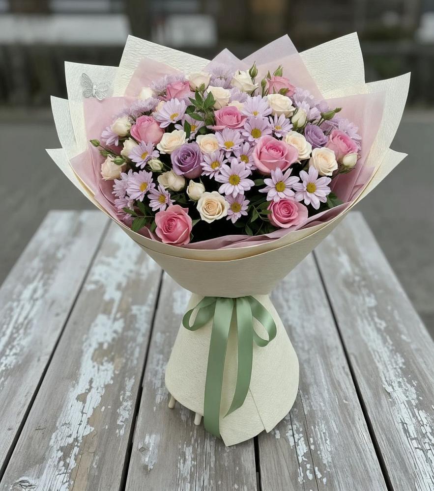 Букет цветов из: Розы и Хризантемы в Таврическом